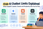 free ai chatbot limits explained what chatgpt, gemini, claude and perplexity give you for free