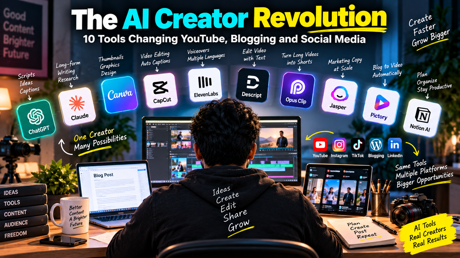 The AI Creator Revolution: 10 Tools Changing YouTube, Blogging and Social Media the ai creator revolution 10 tools changing youtube, blogging and social media