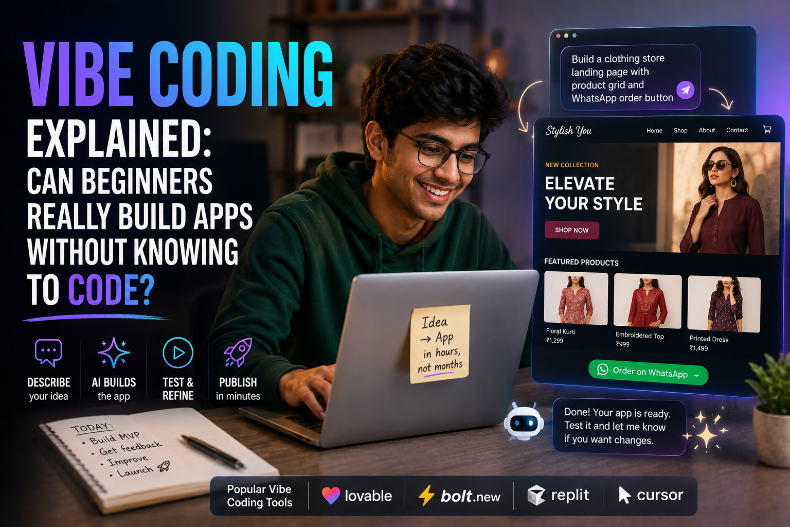 vibe coding explained can beginners really build apps without knowing to code